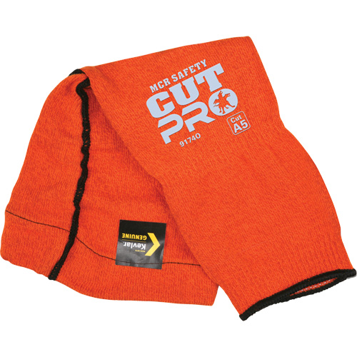 Manches Memphis avec trou pour le pouce, Kevlar, 14", ASTM ANSI niveau A5, Orange Sidevic Inc.