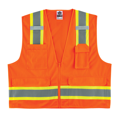 Veste d'arpenteur &agrave; 2 tons GloWear 8248Z, Orange haute visibilit&eacute;, Moyen/Petit, Polyester Sidevic Inc.