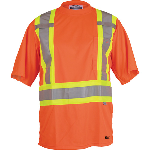 T-shirt de s&eacute;curit&eacute; Viking, Polyester, Petit, Orange haute visibilit&eacute; Sidevic Inc.