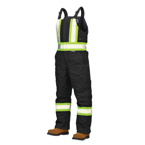 Duck Lined Safety Overalls, Cotton, Large, Black Sidevic Inc.