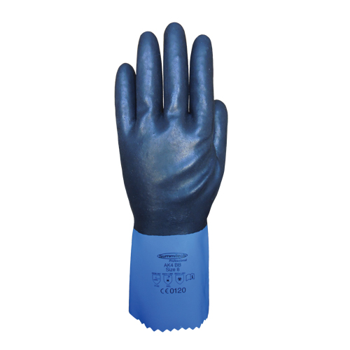 Gants enti&egrave;rement tremp&eacute;s et r&eacute;sistants aux produits chimiques Summitech, Taille Petit/7, 11,8" lo, Chloropr&egrave;ne, Doublure en Poly-coton, 59 mils Sidevic Inc.