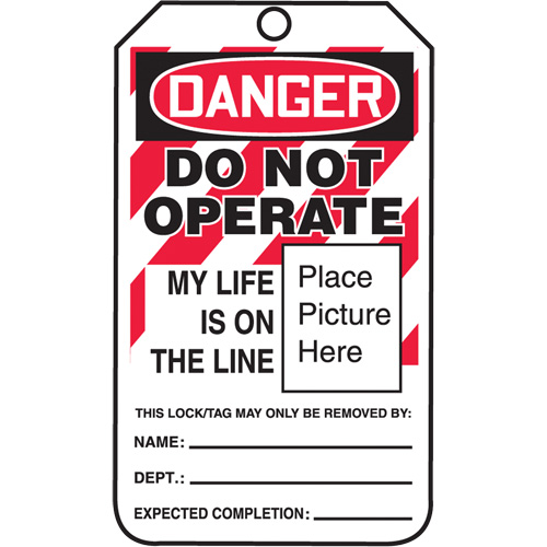 &eacute;tiquettes de verrouillage Do Not Operate Danger, Papier cartonn&eacute;, 3-1/4" la x 5-3/4" h, Anglais Sidevic Inc.