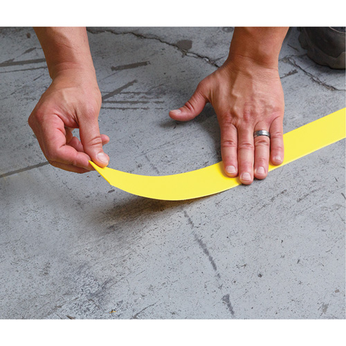 Tough-Mark Heavy-Duty Floor Marking, Rectangle, 48" L x 3" W, Yellow, Polyethylene Sidevic Inc.