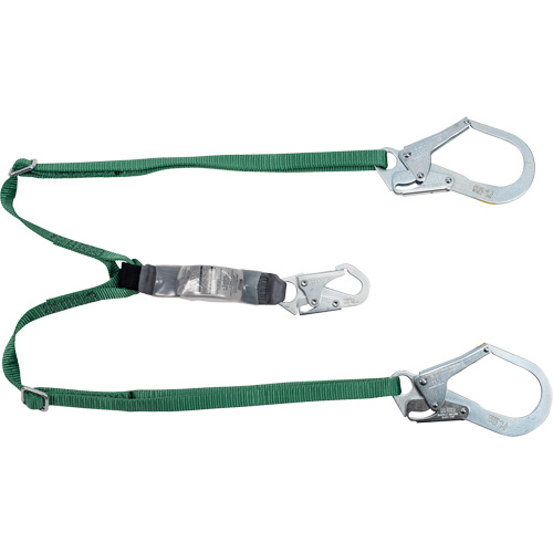 V-Series Lanyard, 6', Rebar Hook Center, Snap Hook Leg Ends, Polyester Sidevic Inc.