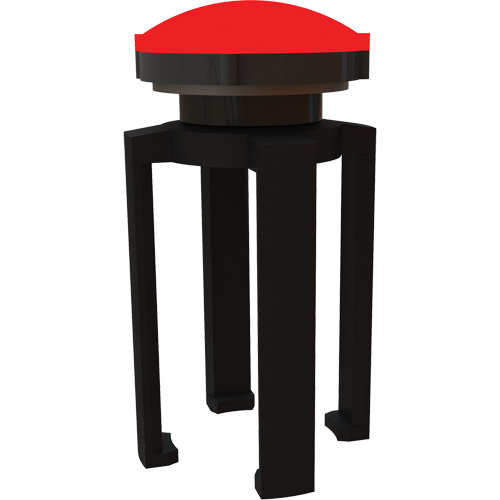 Balise stroboscopique rouge et support pour le syst&egrave;me de barri&egrave;re PLUS, Noir Sidevic Inc.
