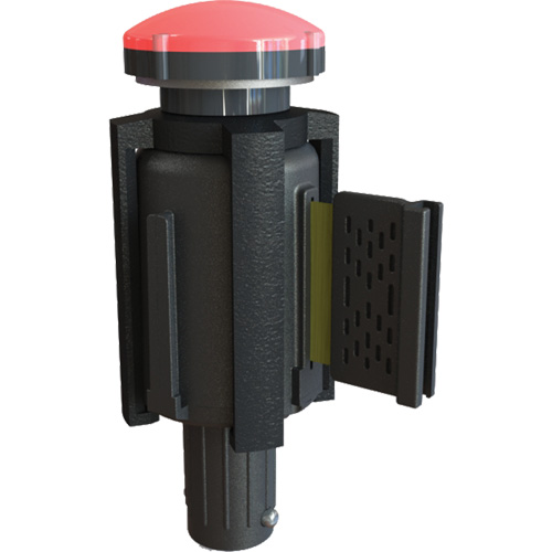 Balise stroboscopique rouge et support pour le syst&egrave;me de barri&egrave;re PLUS, Noir Sidevic Inc.
