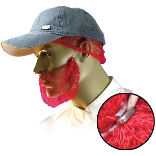 Disposable Beard Nets, Polypropylene, Red Sidevic Inc.