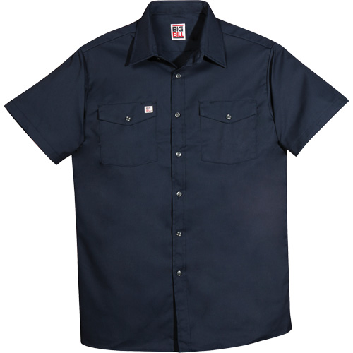 Short-Sleeved Twill Work Shirt, Men's, 4X-Large, Navy Blue Sidevic Inc.