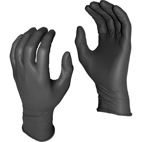 Grease Monkey&reg; Disposable Gloves, Medium, Nitrile, 5-mil, Powder-Free, Black Sidevic Inc.