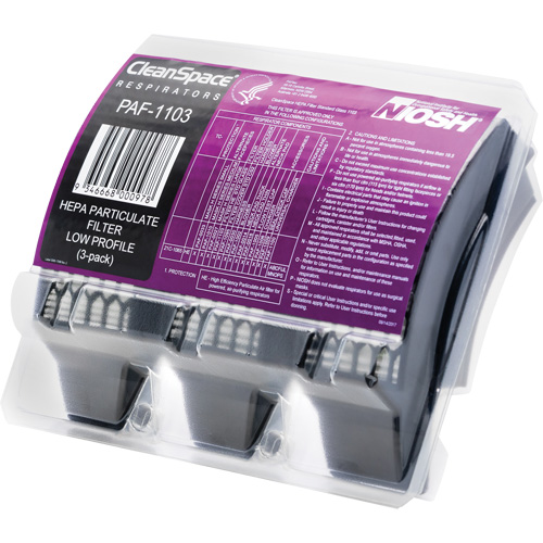 Low Profile HEPA Filters, Particulates, Pack of 3 Sidevic Inc.