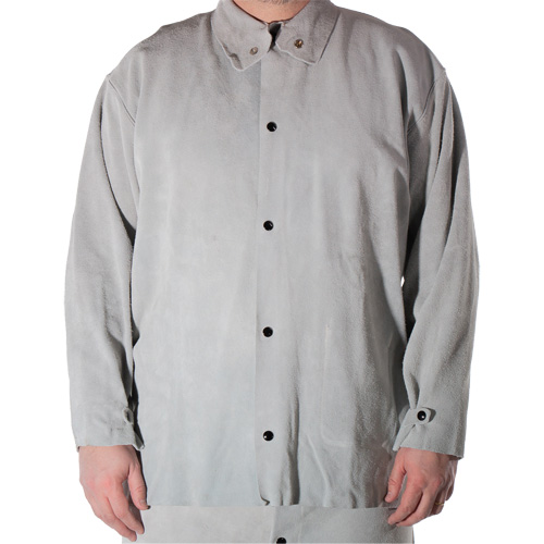 Cowhide Split Leather Welding Jacket, Leather, Small, Grey Sidevic Inc.
