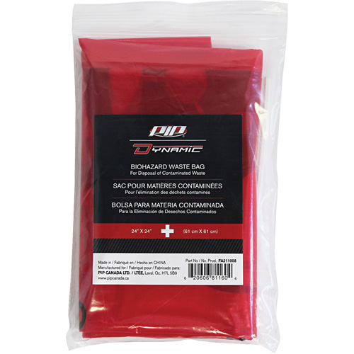 Dynamic Hazardous Waste Bags, Infectious Waste, 24" L x 24" W, 12 microns Sidevic Inc.