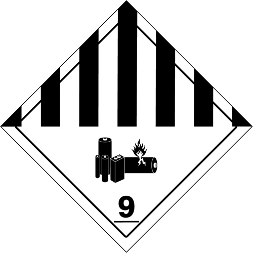 DOT Hazardous Material Handling Labels, 4" L x 4" W, Black on White Sidevic Inc.