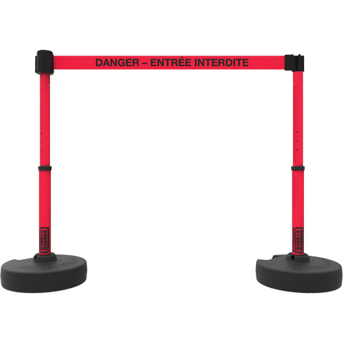 Plus Barrier Post Set, Plastic, 42" H, Red Tape, 15' Tape Length Sidevic Inc.