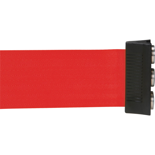Wall Mount Barrier with Magnetic Tape, Steel, Screw Mount, 12', Red Tape Sidevic Inc.
