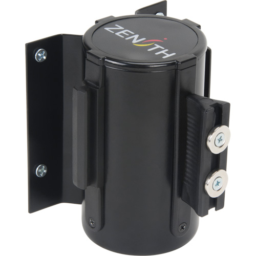 Barri&egrave;re &agrave; fixation murale avec ruban magn&eacute;tique, Acier, Fixation par vis, 7', Ruban Jaune Sidevic Inc.