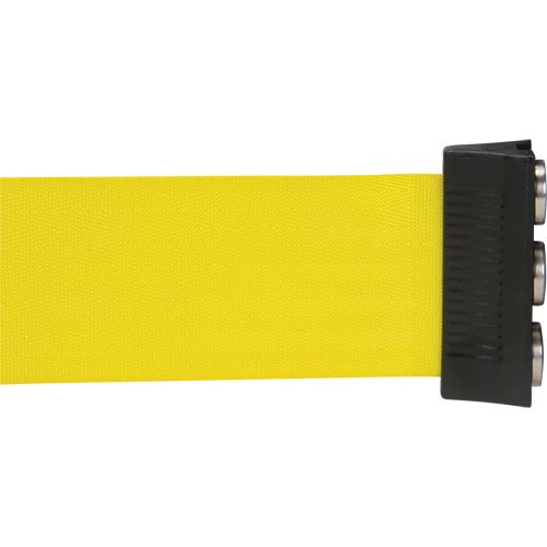 Wall Mount Barrier with Magnetic Tape, Steel, Screw Mount, 12', Yellow Tape Sidevic Inc.