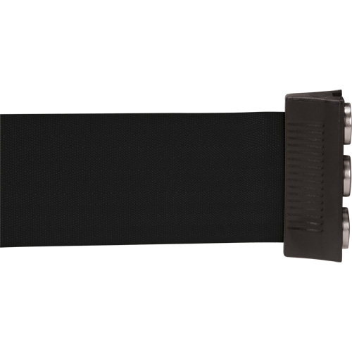 Barri&egrave;re &agrave; fixation murale avec ruban magn&eacute;tique, Acier, Fixation par vis, 12', Ruban Noir Sidevic Inc.