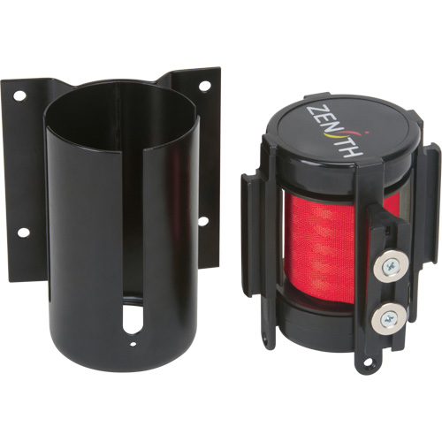 Barri&egrave;re &agrave; fixation murale avec ruban magn&eacute;tique, Acier, Fixation par vis, 7', Ruban Rouge Sidevic Inc.