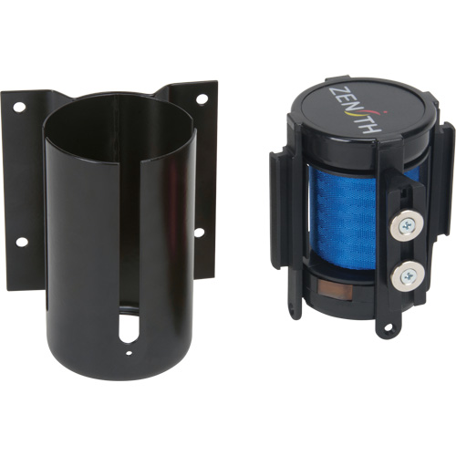 Wall Mount Barrier with Magnetic Tape, Steel, Screw Mount, 7', Blue Tape Sidevic Inc.