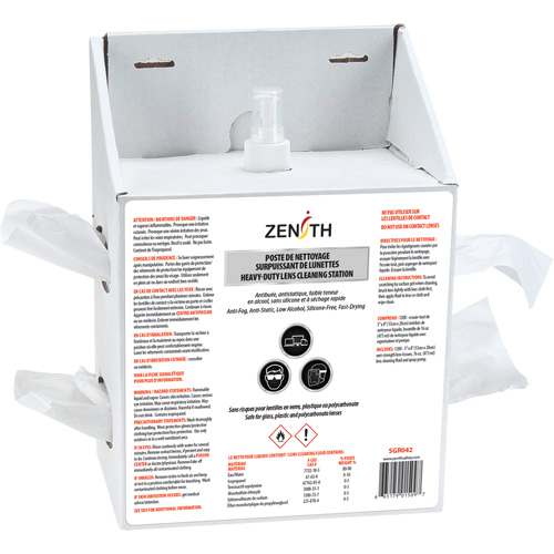 Disposable Premium Lens Cleaning Station, Cardboard, 8" L x 5" D x 12.5" H Sidevic Inc.