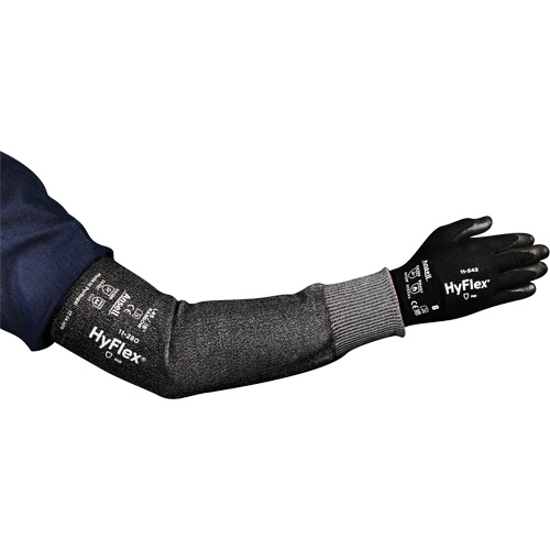Manchon large r&eacute;sistant aux coupures HyFlex s&eacute;rie 11-280, Intercept, 12", ASTM ANSI niveau A4, Gris Sidevic Inc.