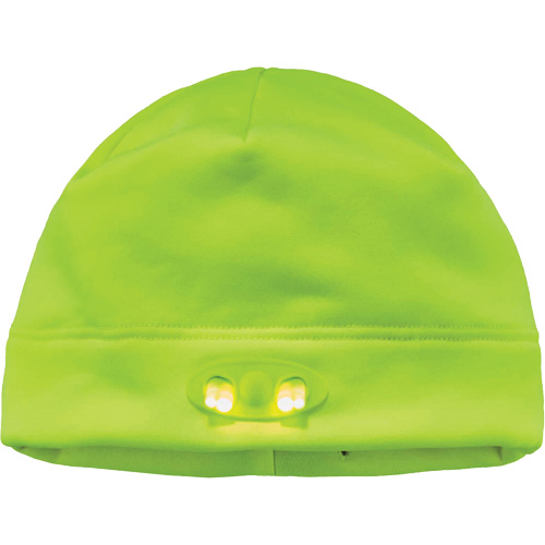 Bonnet N-Ferno &agrave; lumi&egrave;res DEL, Taille unique, Vert lime haute visibilit&eacute; Sidevic Inc.