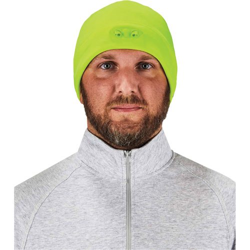 Bonnet N-Ferno &agrave; lumi&egrave;res DEL, Taille unique, Vert lime haute visibilit&eacute; Sidevic Inc.