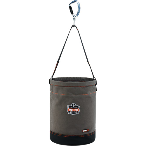 Arsenal&reg; 5940 Swiveling Carabiner Hoist Bucket, Canvas, 12.5" Dia. x 17" H, 150 lbs. Load Rating Sidevic Inc.