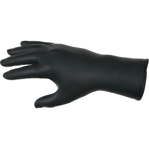NitriShield Stealth Extra Disposable Gloves, Large, Nitrile, 6-mil, Powder-Free, Black Sidevic Inc.