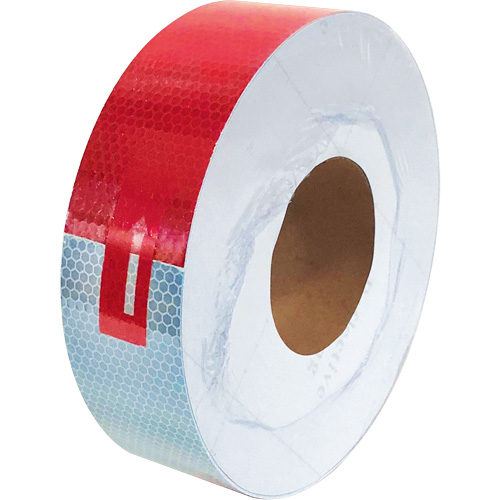 Ruban de marquage &agrave; grande visibilit&eacute;, 2" la x 150' lo, Rouge & blanc Sidevic Inc.