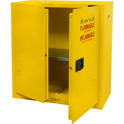 Flammable Storage Cabinet, 30 gal., 2 Door, 43" W x 44" H x 18" D Sidevic Inc.