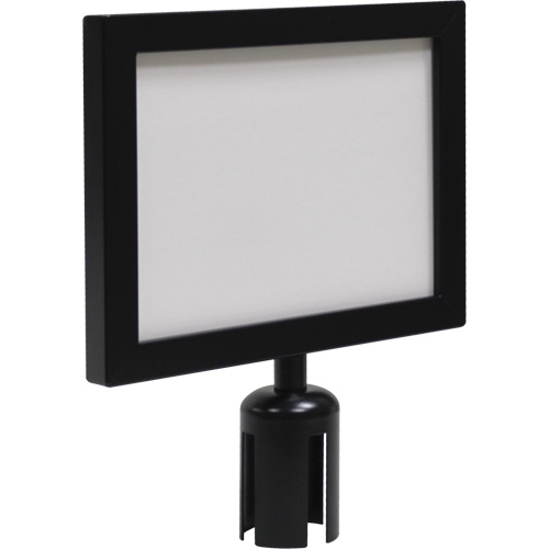 Sign Frame for Crowd Control Post, Black Sidevic Inc.