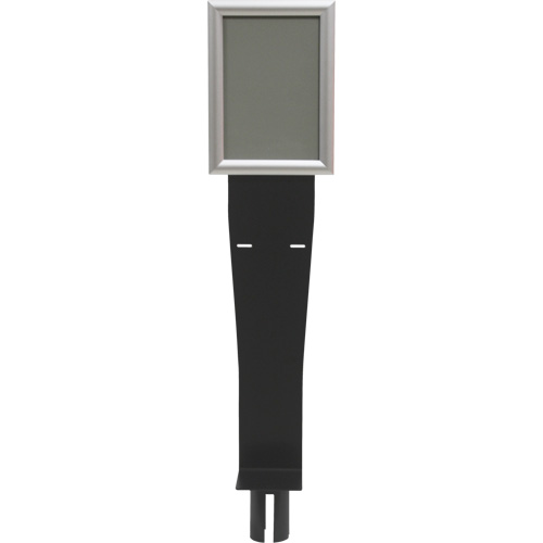 Porte-distributeur/enseigne pour poteaux de barri&egrave;re pour le contr&ocirc;le des foules, Noir Sidevic Inc.
