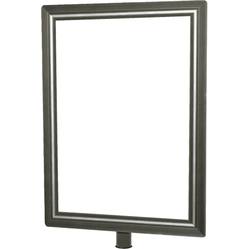 Porte-enseigne vertical robuste pour montant classique, Chrome satin&eacute; Sidevic Inc.