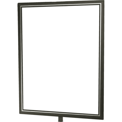 Porte-enseigne vertical robuste pour montant classique, Chrome satin&eacute; Sidevic Inc.