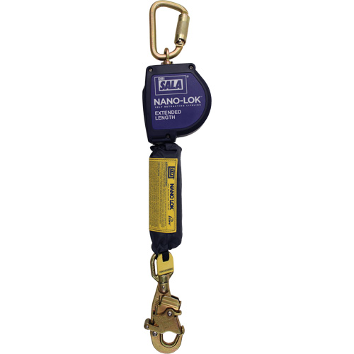 Nano-Lok Extended Length Self Retracting Lifeline, 10', Dyneema&reg;, Swivel Sidevic Inc.
