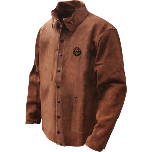 Gander Brand Split Cowhide Welding Jacket, Leather, 4X-Large, Brown Sidevic Inc.