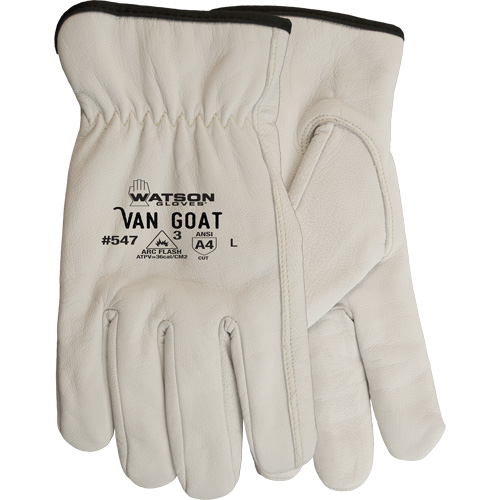 Van Goat Cut Resistant Work Gloves, Large, 36 cal/cm², Level 3, NFPA 70E Sidevic Inc.