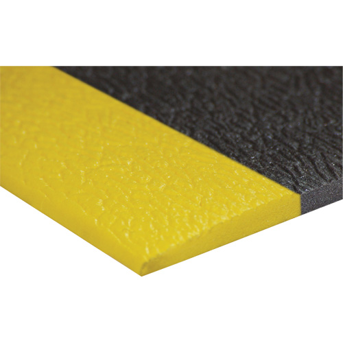 Tapis antifatigue Airsoft, Rugueux, 3' x 5' x 3/8", Noir/Jaune, &eacute;ponge en PVC Sidevic Inc.