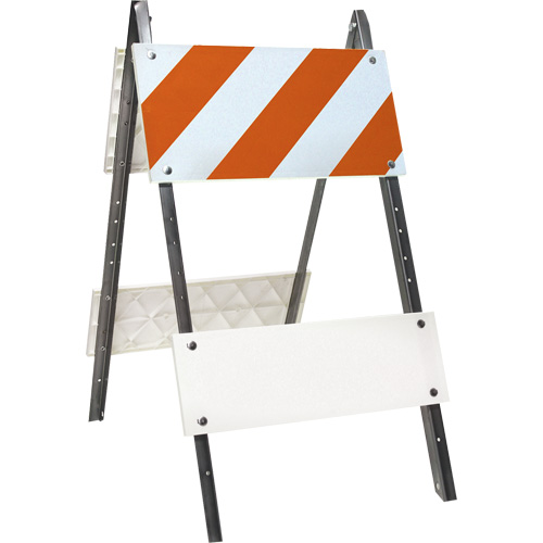 Prismatic Barricade, Folding, 24" L x 45" H, Orange/White Sidevic Inc.