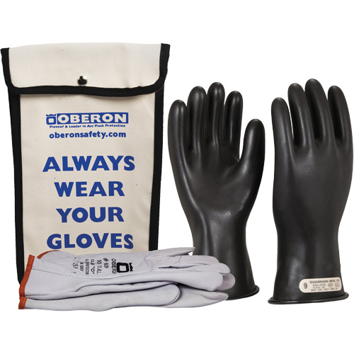 Class 0 Rubber Electrical Glove Kit, 10, 11" L, 20 cal/cm², NFPA 70E Sidevic Inc.