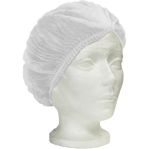 Ronco Care Pleated Bouffant Cap, Polypropylene, 24", White Sidevic Inc.