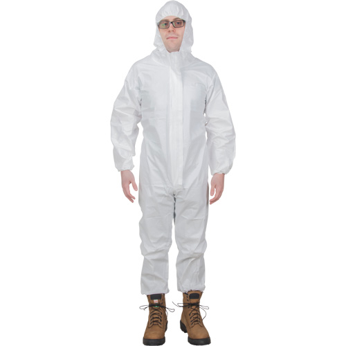 Premium Hooded Coveralls, Small, White, Microporous Sidevic Inc.