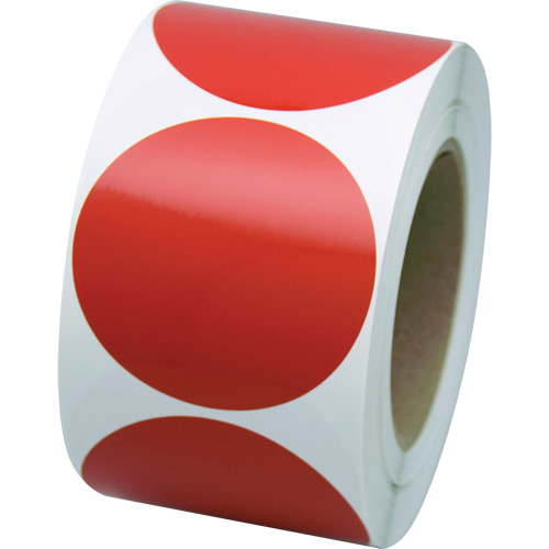 Formes de marquage, Cercle, 3" lo x 3" la, Rouge, Vinyle Sidevic Inc.