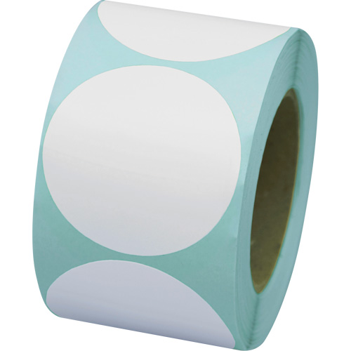 Coloured Marking Dots, Circle, 3" L x 3" W, White, Vinyl Sidevic Inc.