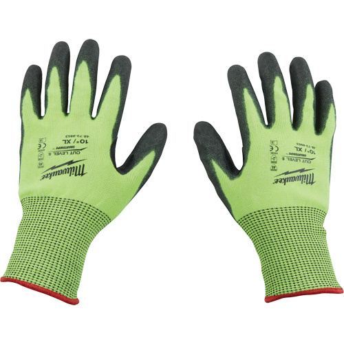 Gants &agrave; haute visibilit&eacute; enduits par trempage, Taille Petit, Calibre 15, Rev&ecirc;tement Polyur&eacute;thane, Enveloppe en Poly&eacute;thyl&egrave;ne, ASTM ANSI niveau A5 Sidevic Inc.