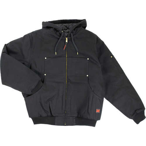 Blouson d'aviateur en toile lourde avec capuchon, Hommes, Moyen (grande taille), Noir Sidevic Inc.