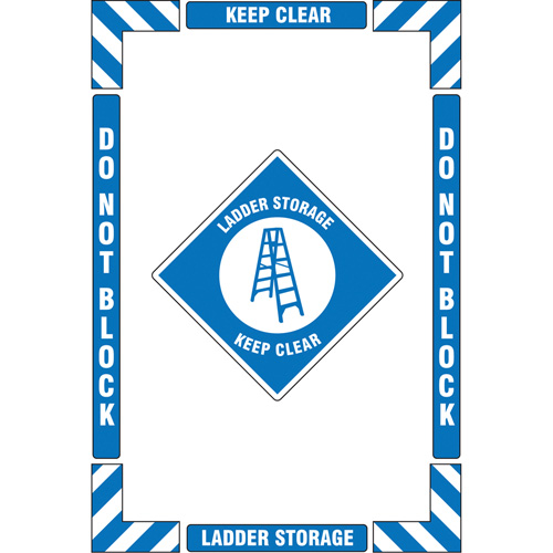 "Ladder Storage" Floor Marking Kit, Adhesive, English with Pictogram Sidevic Inc.