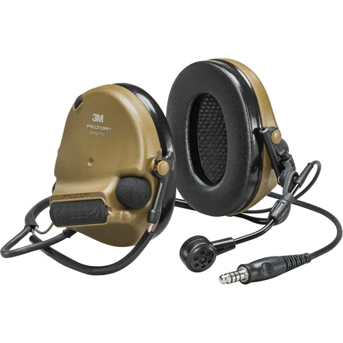 Casque VI NIB avec fils de sortie unique Peltor ComTac, Style Cordon cervical, 22 dB Sidevic Inc.